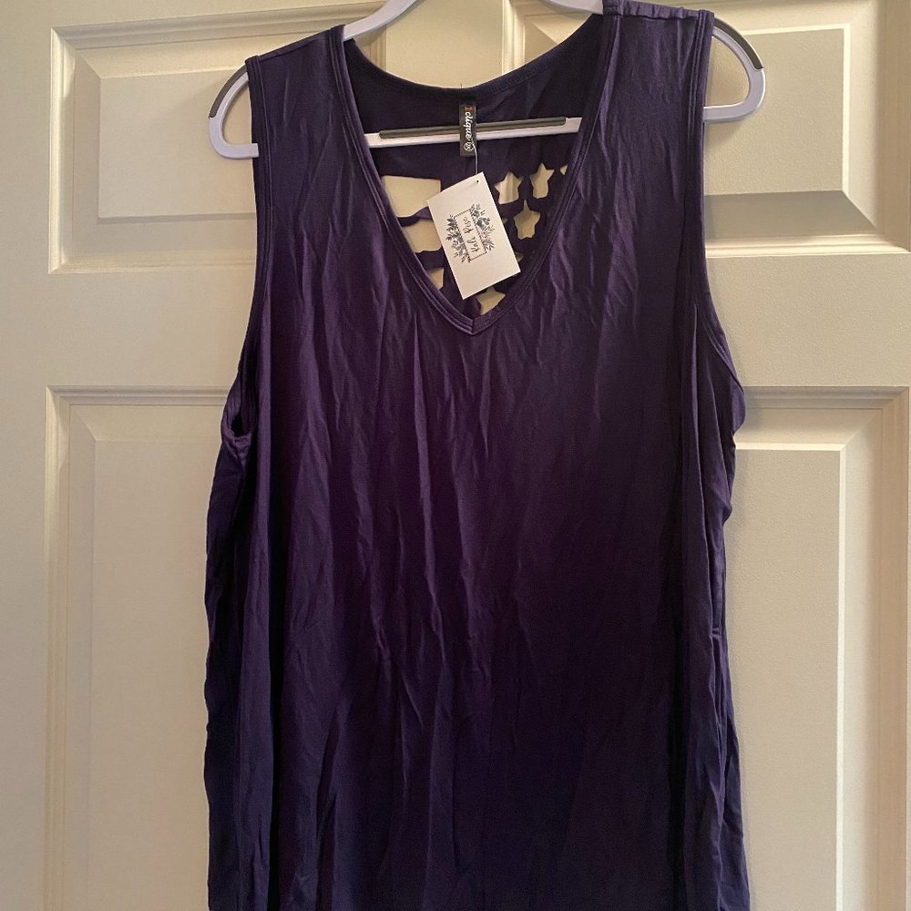 Star Spangled Banner Clique Tank Top~~Size 2X NWT